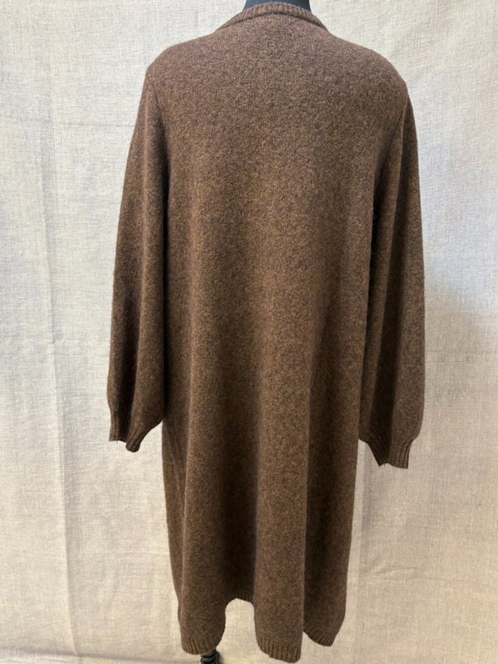 Gudrun Sjoden Canada Long Cardigan, Dark Chokolate/Melange XL - Picture 10 of 12